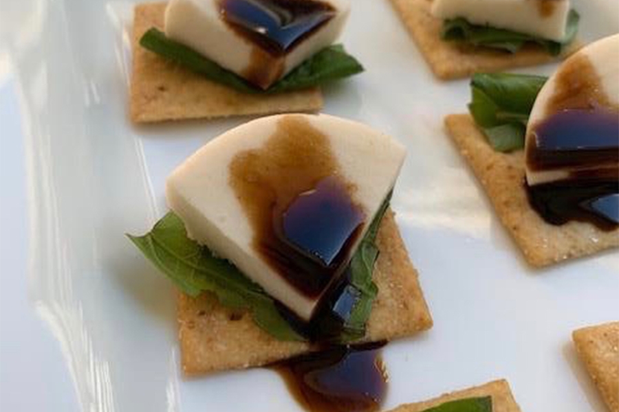 Quick & Easy Basil Balsamic Cheese Bites