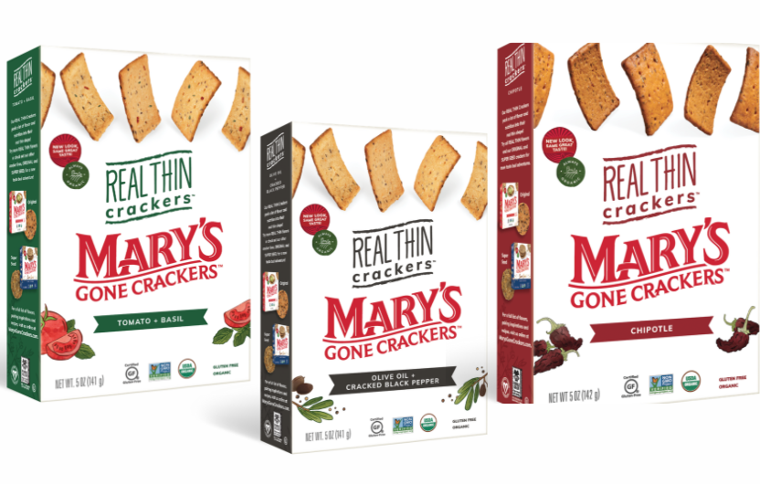 Mary’s Gone Crackers Launches Three Innovative Flavors to Line of Real Thin Crackers