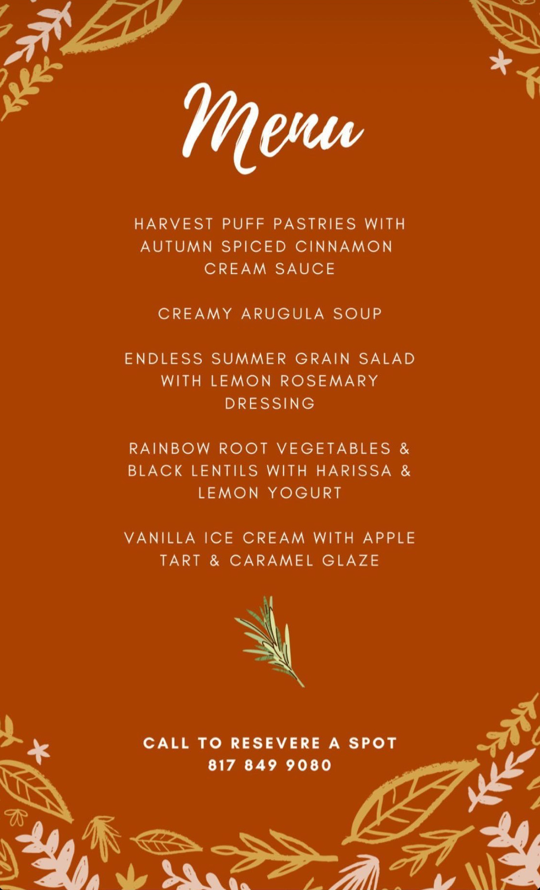 Texas Restaurant Celebrates Fall with 5Course Fully Vegan Equinox Meal