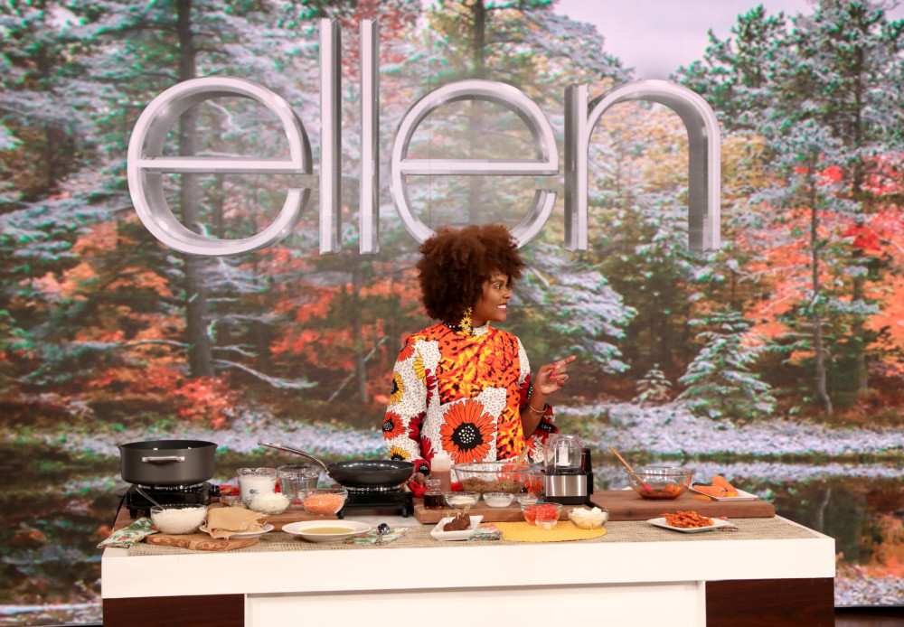 Ellen DeGeneres Show Guest Host Tiffany Haddish Welcomes Tabitha Brown to Cook Vegan Dish