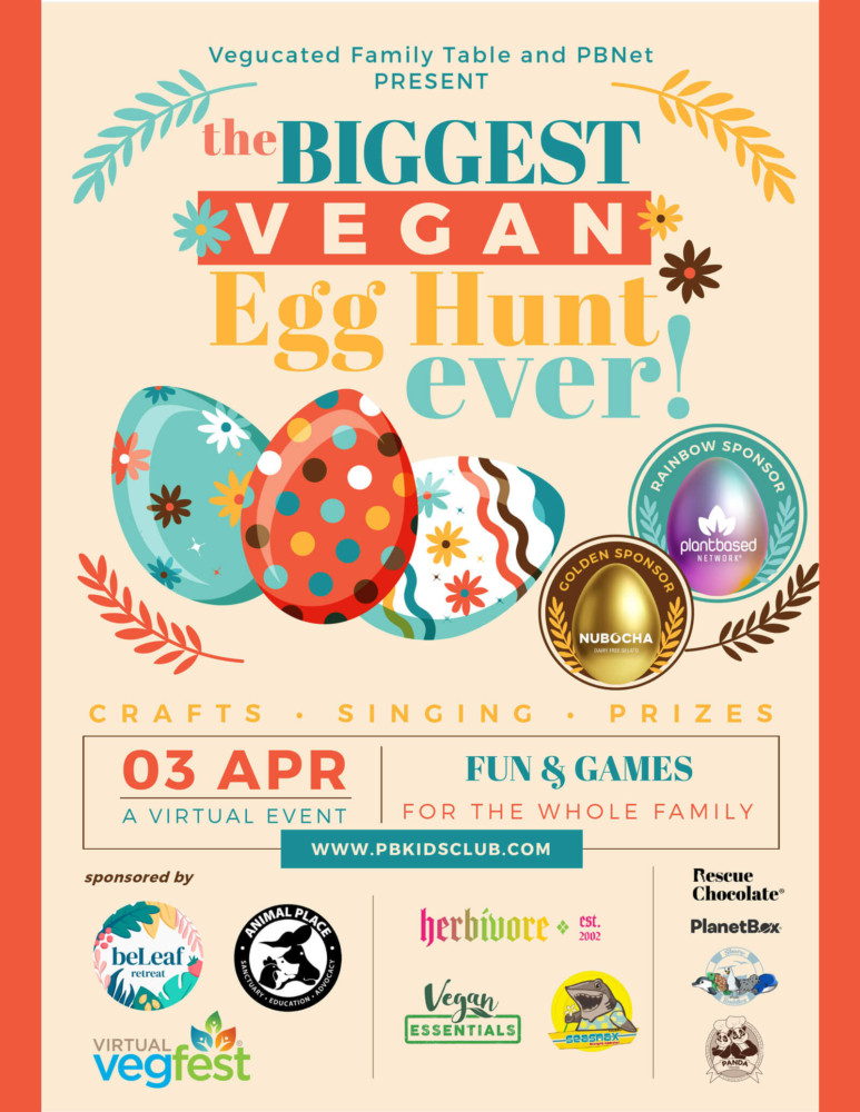 The Biggest Vegan Egg Hunt Ever: free online event for vegan kids