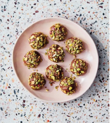 DARK CHOCOLATE ORANGE PISTACHIO TRUFFLES