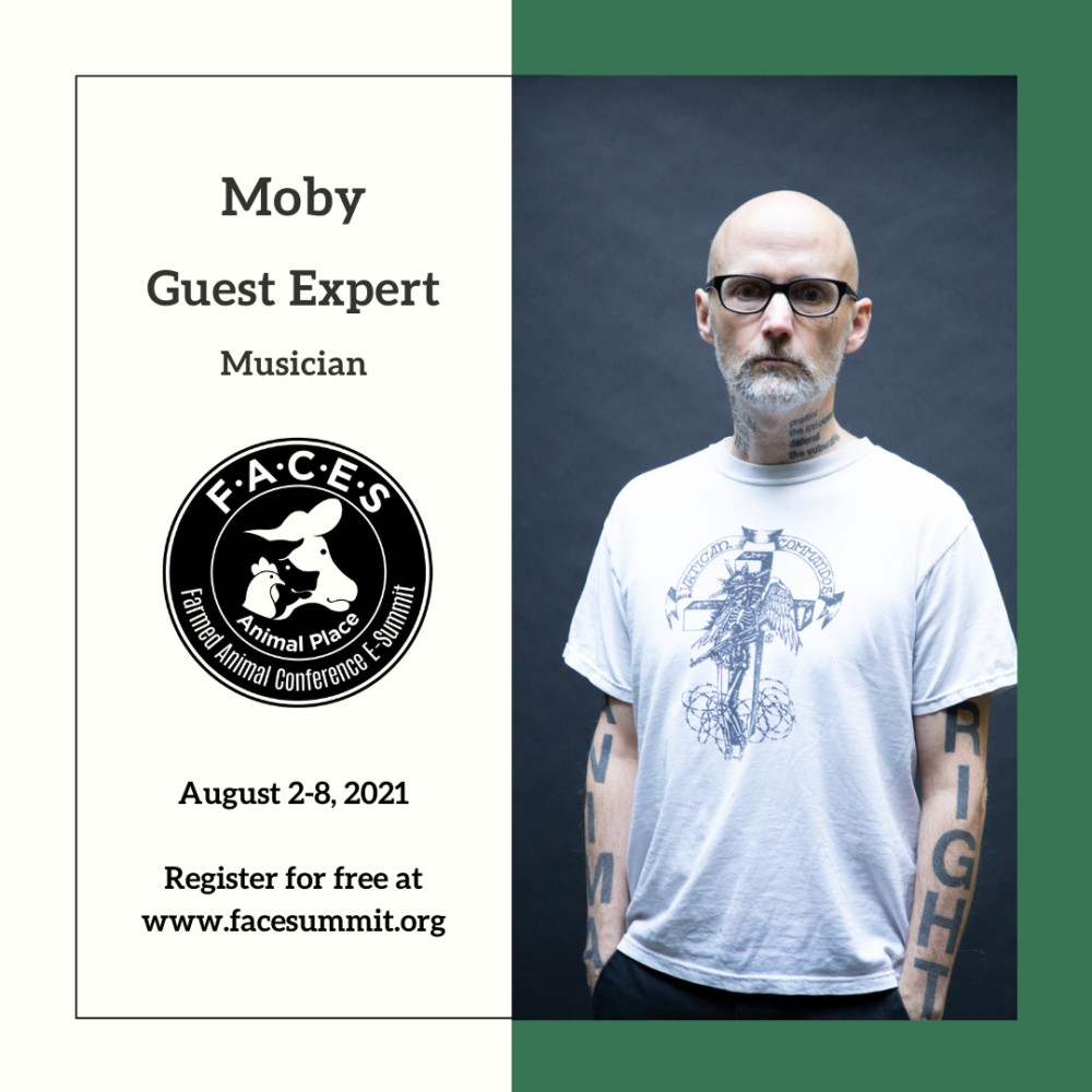 Moby to Headline Farmed Animal Conference E-Summit 2021