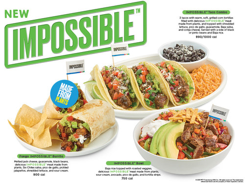 Baja Fresh Adds New Items Featuring Impossible Foods to Menus Nationwide