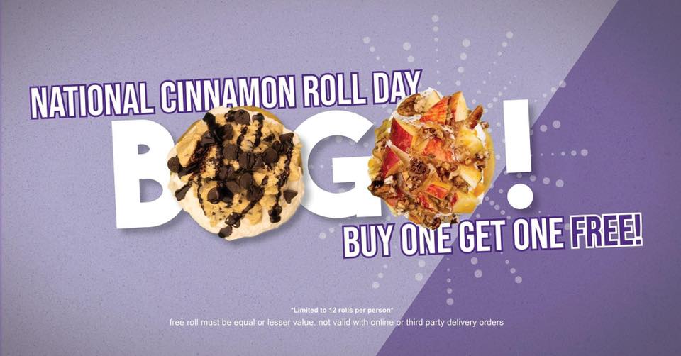 National Cinnamon Roll Day with Cinnaholic