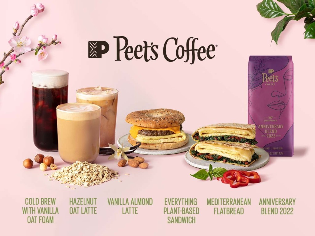PEET’S COFFEE LAUNCHES SPRING SEASONAL MENU DEDICATED TO PLANTBASED