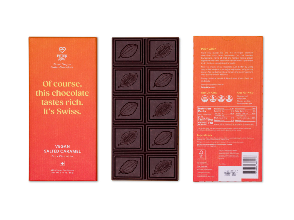 All-Vegan Swiss Premium Chocolate Maker Peter Who? Set to Change Swiss Chocolate Making Traditions 