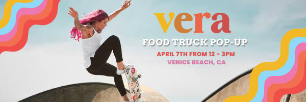 “Food is Love, by vera”: a skate-themed culinary truck pop-up on Venice Beach with plant-based crumble tacos