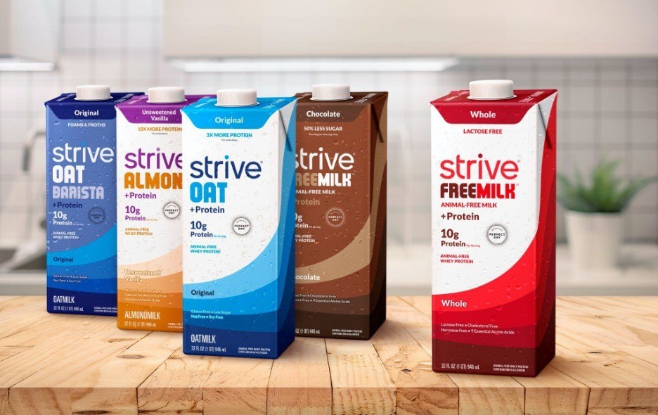 Strive Nutrition Launches the First Full-Line of Sustainable Milk Alternatives Enriched with Perfect Day Animal-Free Whey Protein