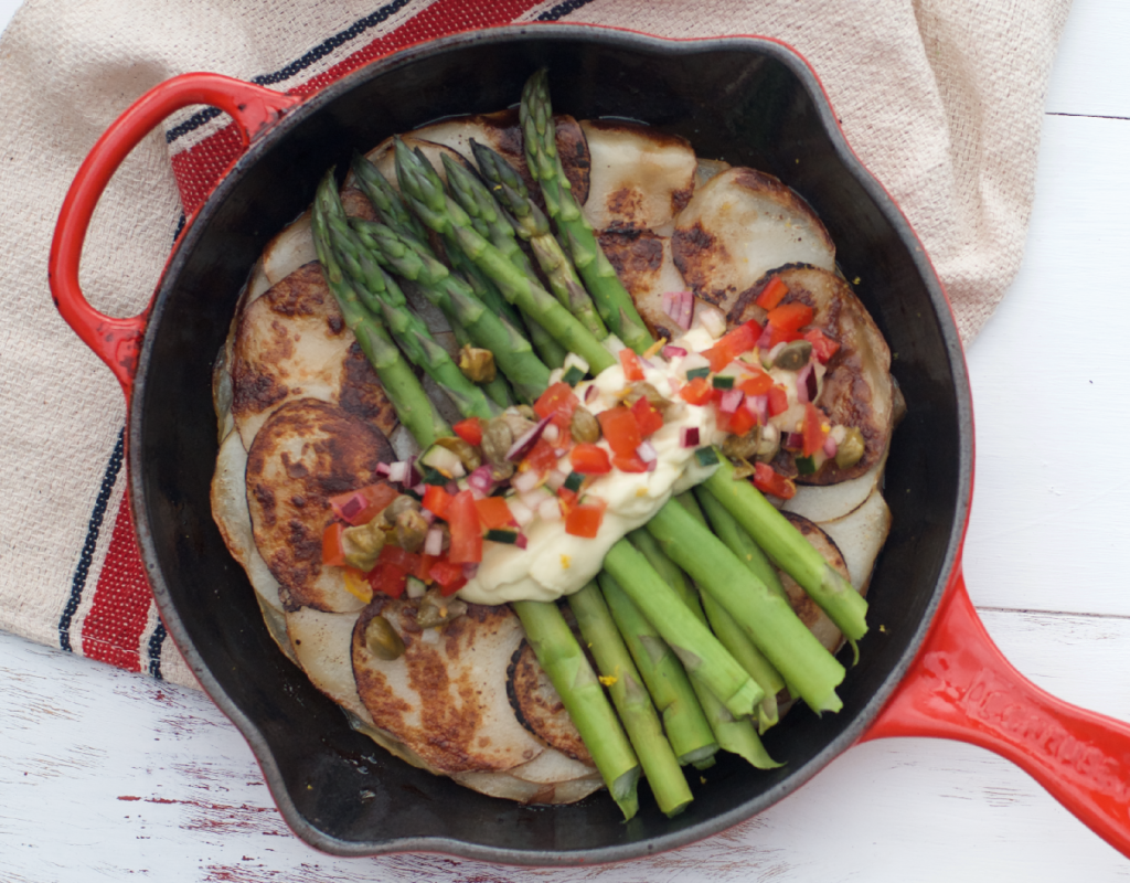 Potato Galette With Asparagus - VEGWORLD Magazine