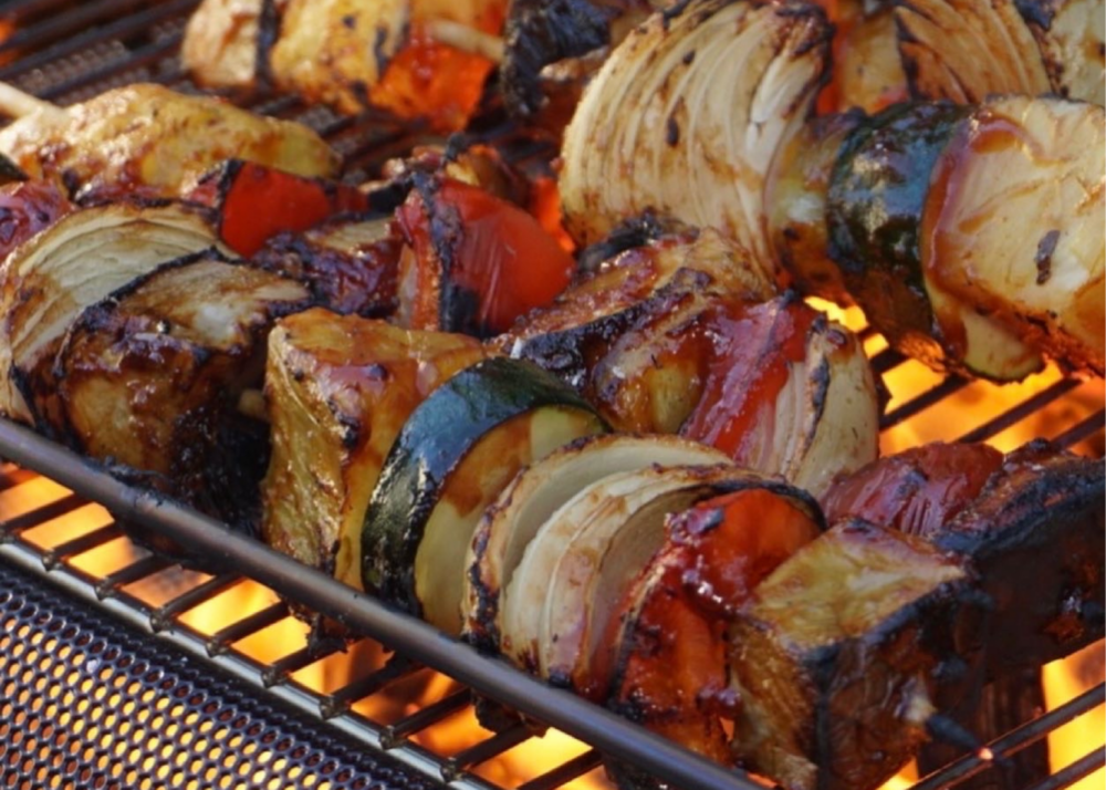 Summer Feast with BBQ Skewers￼