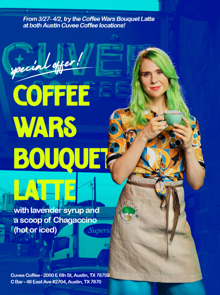 COFFEE WARS Serves Special Vegan LATTE in ATX + SEA