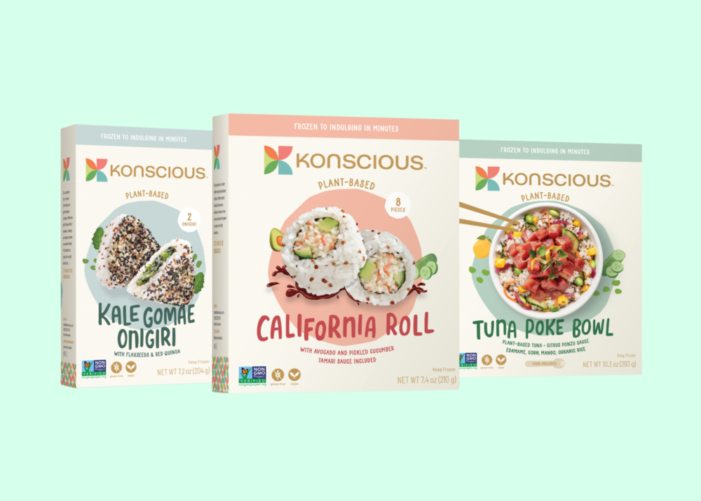 Konscious Foods Debuts World’s First Frozen Plant-Based Sushi Rolls, Onigiri, and Poke Bowls