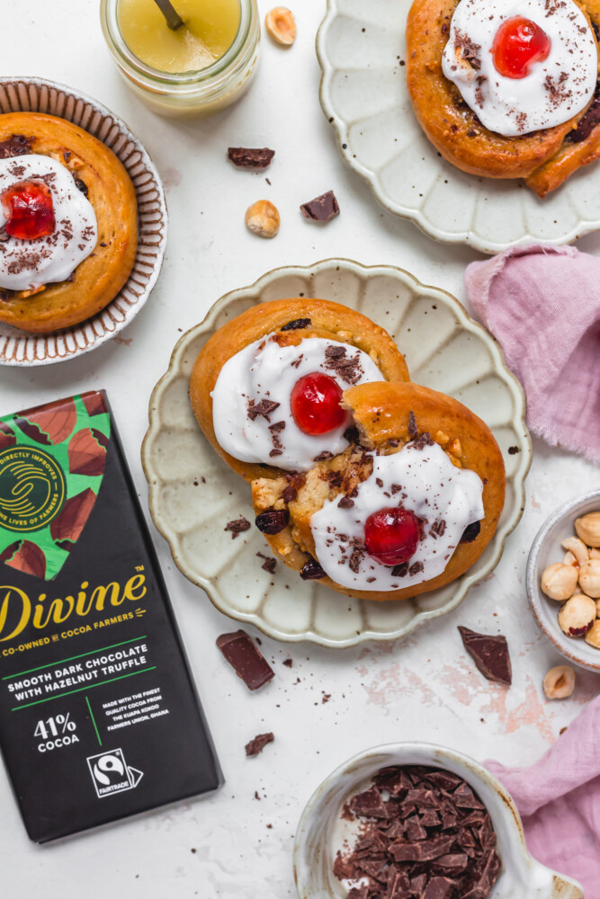 Vegan Mom’s Day: Divine Chocolate’s Chocolate Hazelnut Belgium Buns