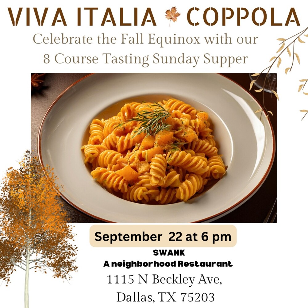 Vegan Italian Kitchen Celebrates Autumn Equinox with 8-Course Dinner in Dallas, TX